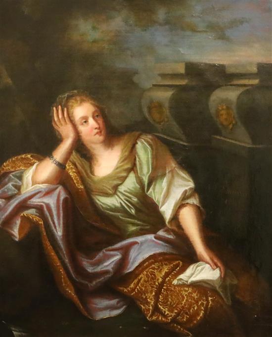 French School Portrait of Marianne Louise Magdelaine de Mailly-Nesle, died 1704 30.5 x 25in.